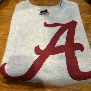 MV Sport Light Gray Sweatshirt with Red Design Alabama
